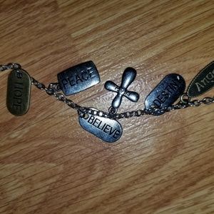 🆕 hand made 3 tone (happy prayer) charm bracelet